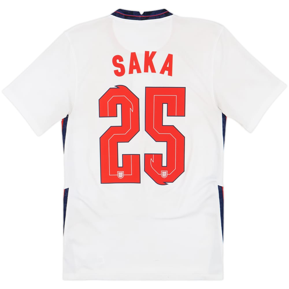 2020-22 England Home Shirt Saka #25 - 6/10 - (XS)