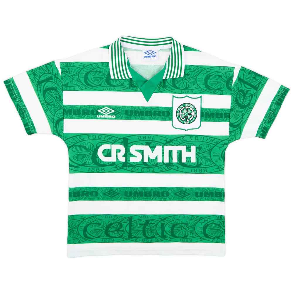 1995-97 Celtic Home Shirt - 8/10 - (Y)