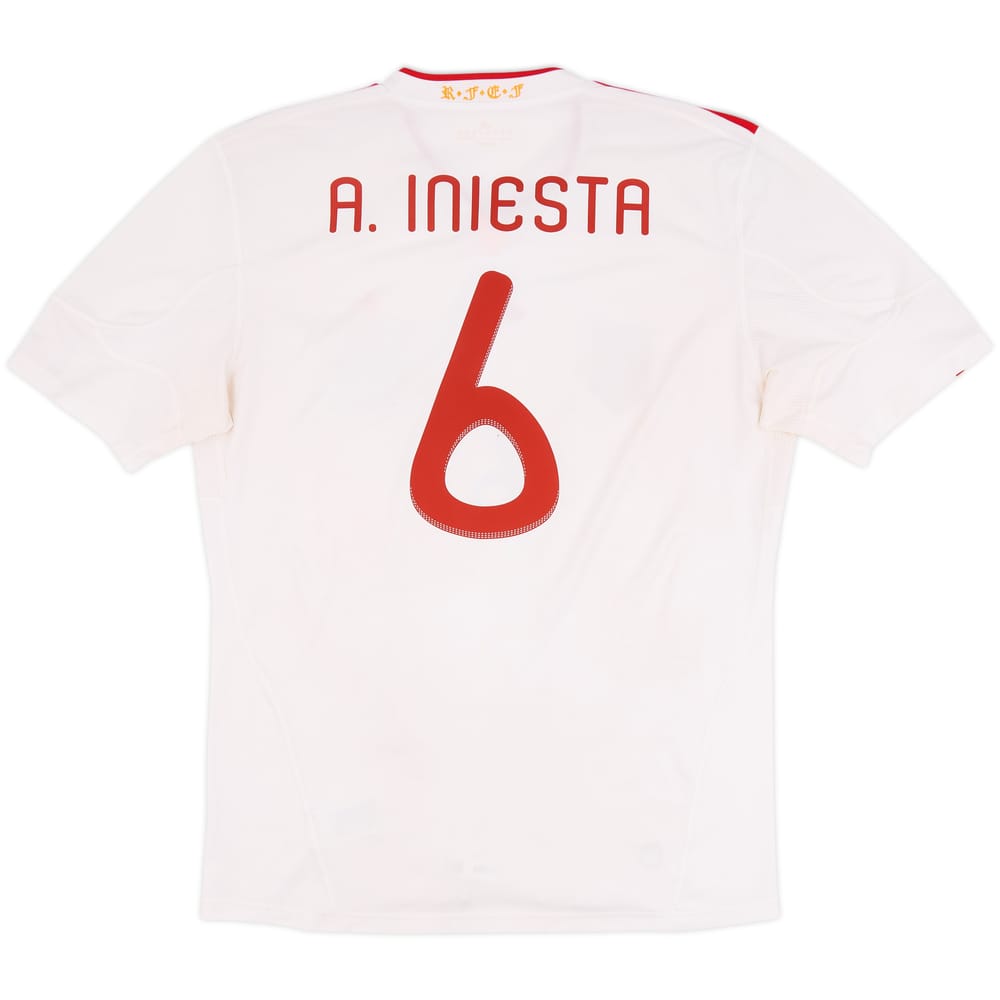 2011 Spain Away Shirt A. Iniesta #6 - 6/10 - (XL)