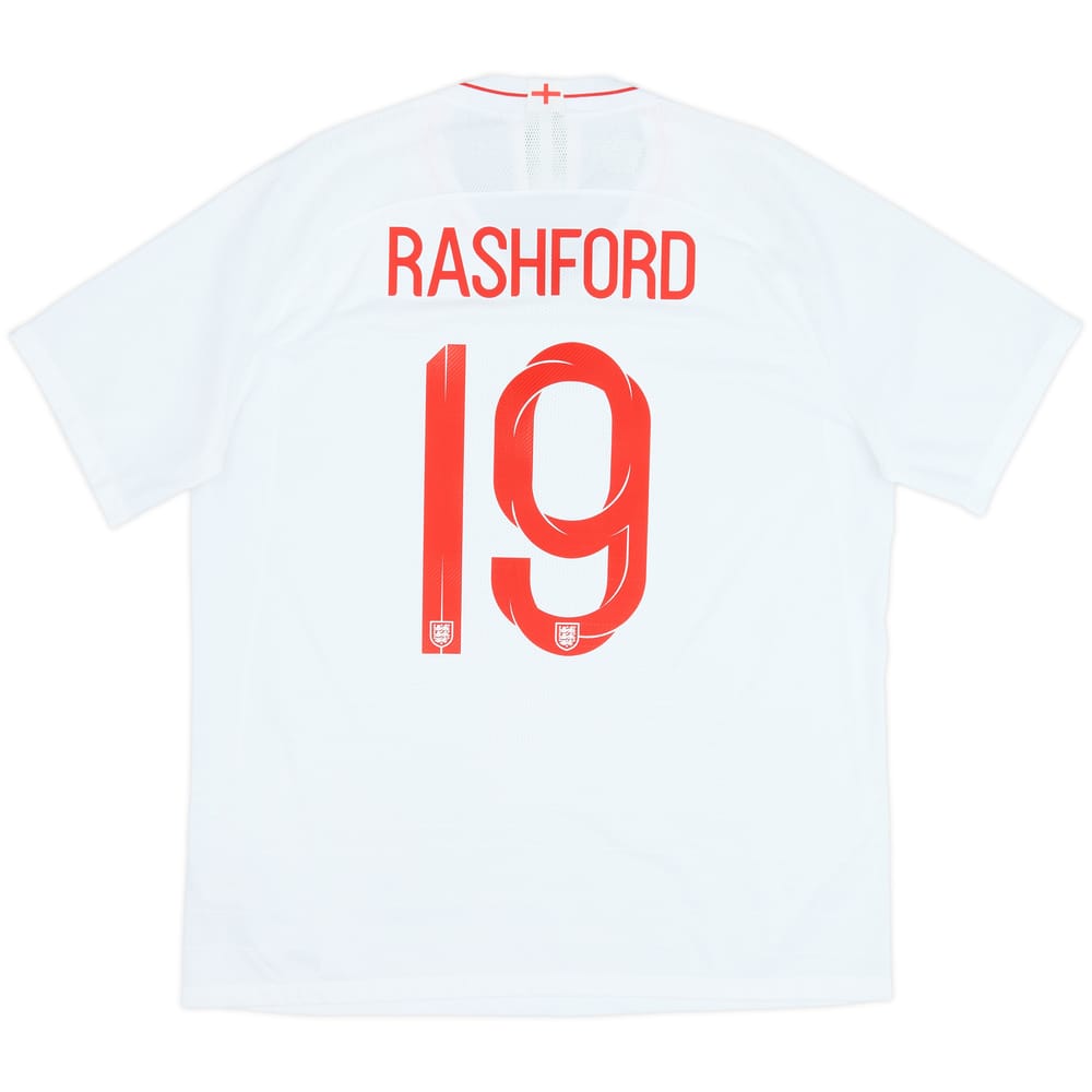2018-19 England Authentic Home Shirt Rashford #19 - 7/10 - (XL)