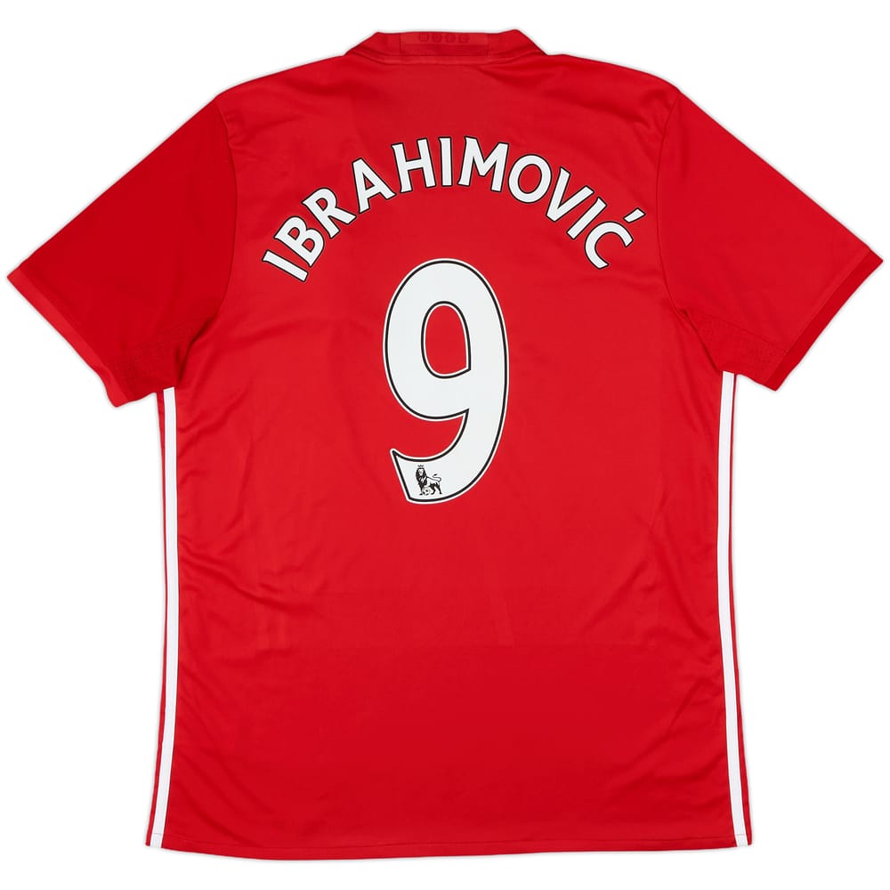 2016-17 Manchester United Home Shirt Ibrahimovic #9 - 7/10 - (L)