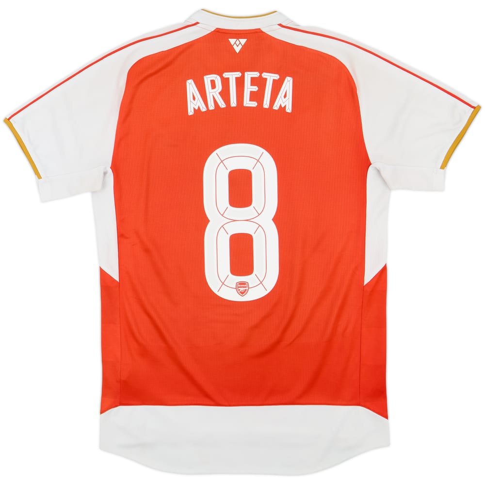 2015-16 Arsenal Home Shirt Arteta #8 - 6/10 - (M)