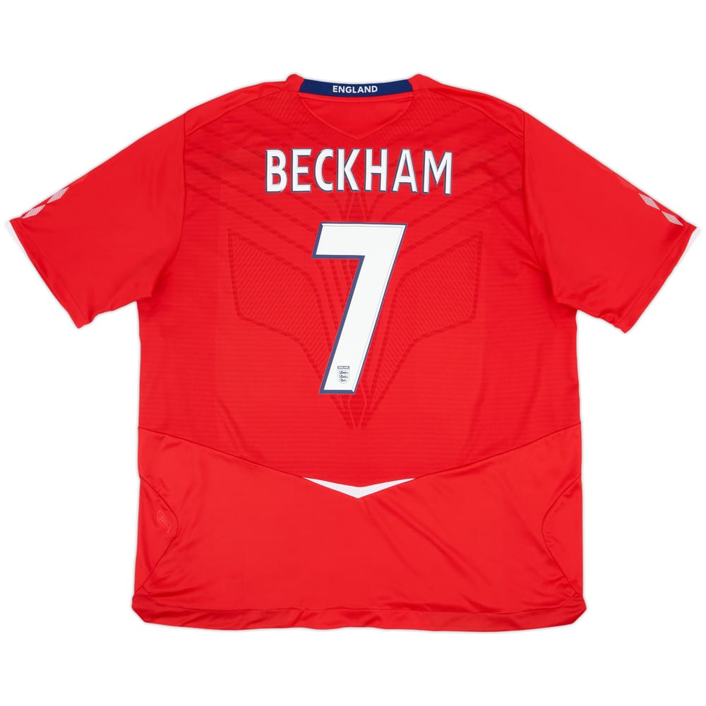 2008-10 England Away Shirt Beckham #7 - 8/10 - (3XL)