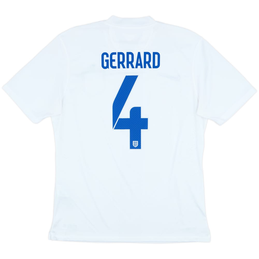 2014-15 England Authentic Home Shirt Gerrard #4 - 8/10 - (XL)