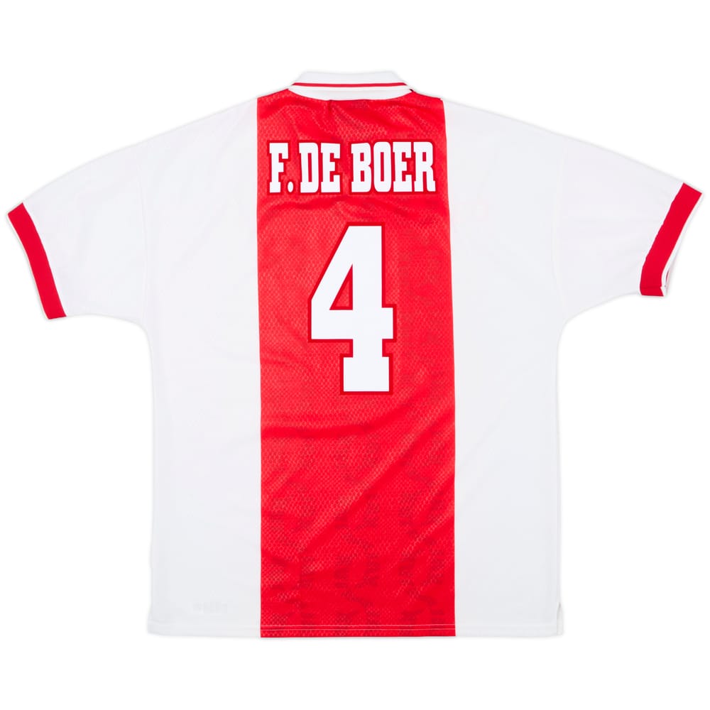 1998-99 Ajax Home Shirt F.De Boer #4 - 8/10 - (L)
