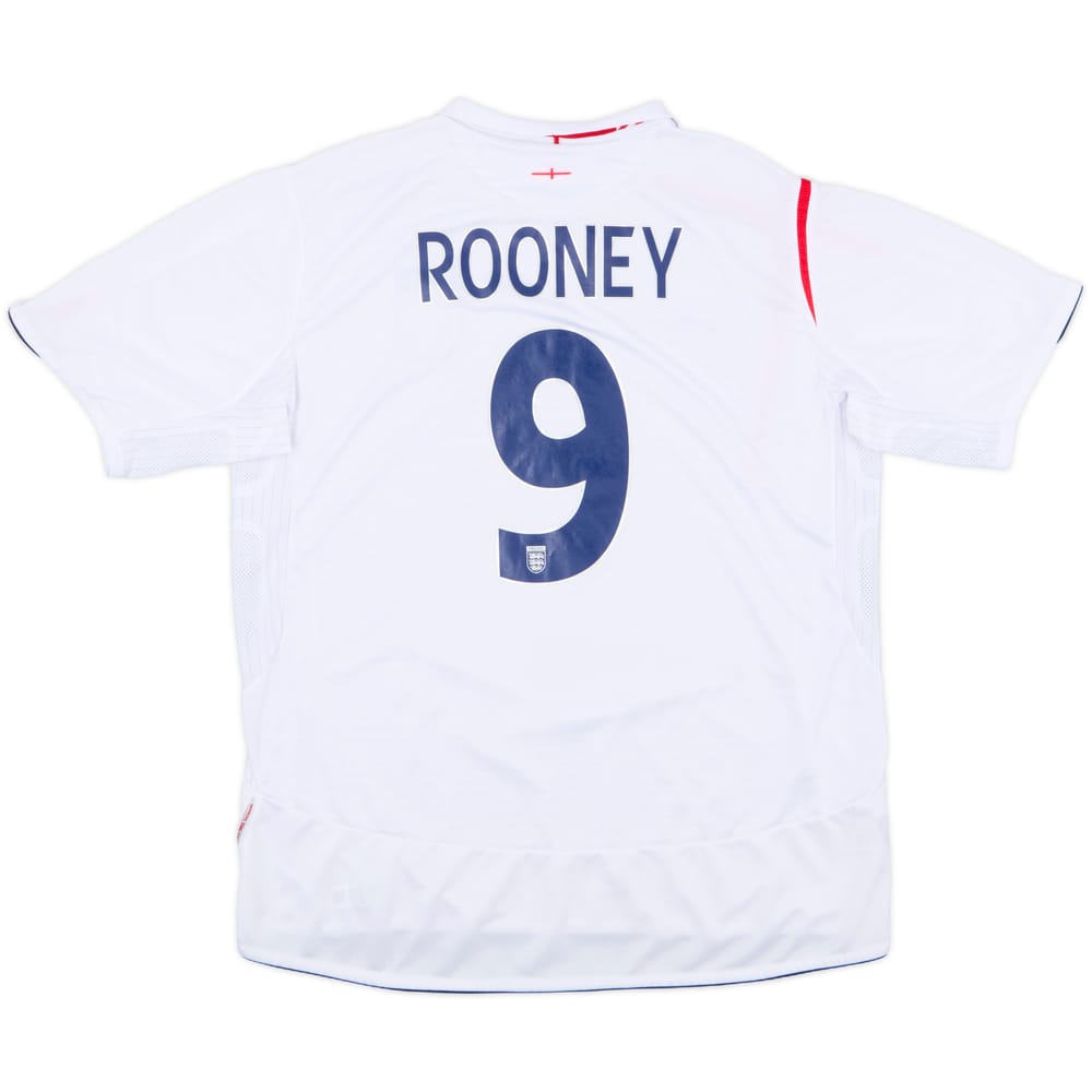 2005-07 England Home Shirt Rooney #9 - 6/10 - (XL)