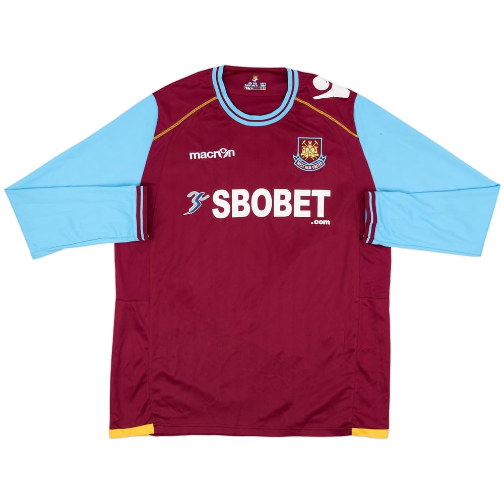 2011-12 West Ham Home L/S Shirt - 6/10 - (XXL)
