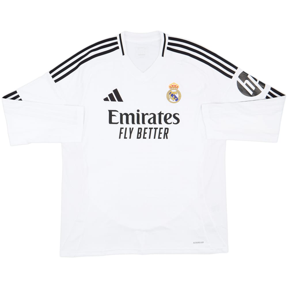 2024-25 Real Madrid Home L/S Shirt - 10/10 - (XL)