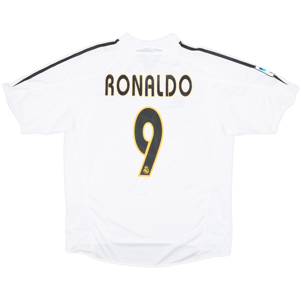 2004-05 Real Madrid Home Shirt Ronaldo #9 - 8/10 - (L)