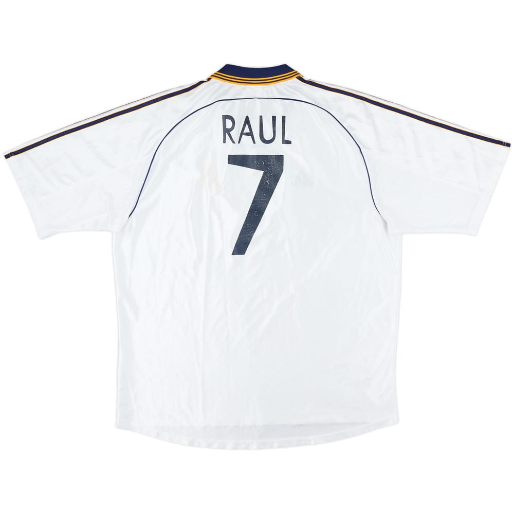 1998-00 Real Madrid Home Shirt Raul #7 - 5/10 - (XXL)