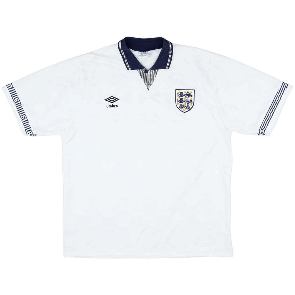1990-92 England Home Shirt - 9/10 - (L)