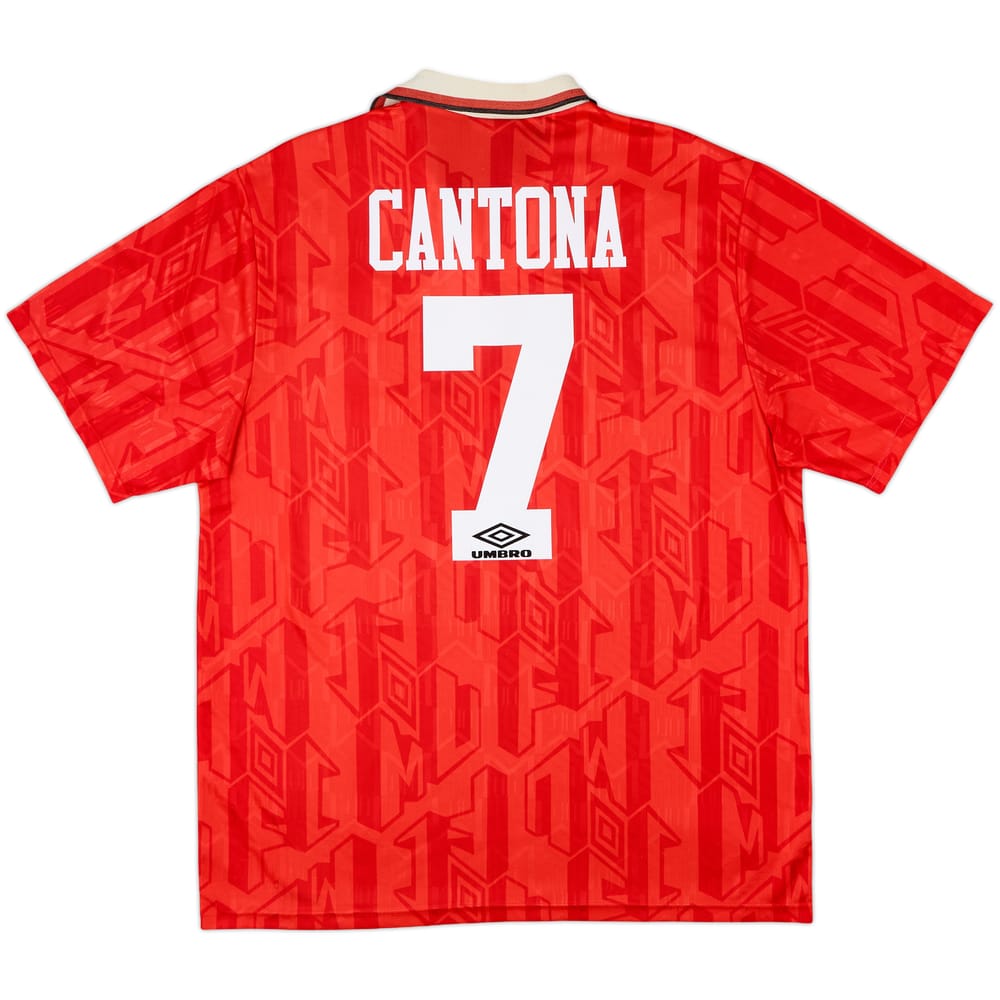 1992-94 Manchester United Home Shirt Cantona #7 - 6/10 - (XL)