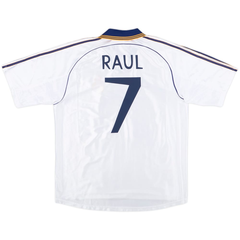 1998-00 Real Madrid Home Shirt Raul #7 - 9/10 - (L)