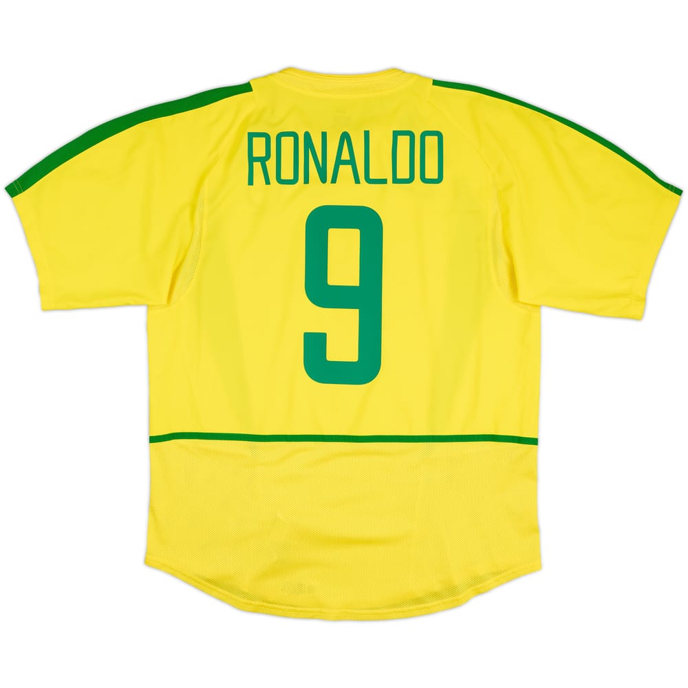 2002-04 Brazil Home Shirt Ronaldo #9 - 5/10 - (L)