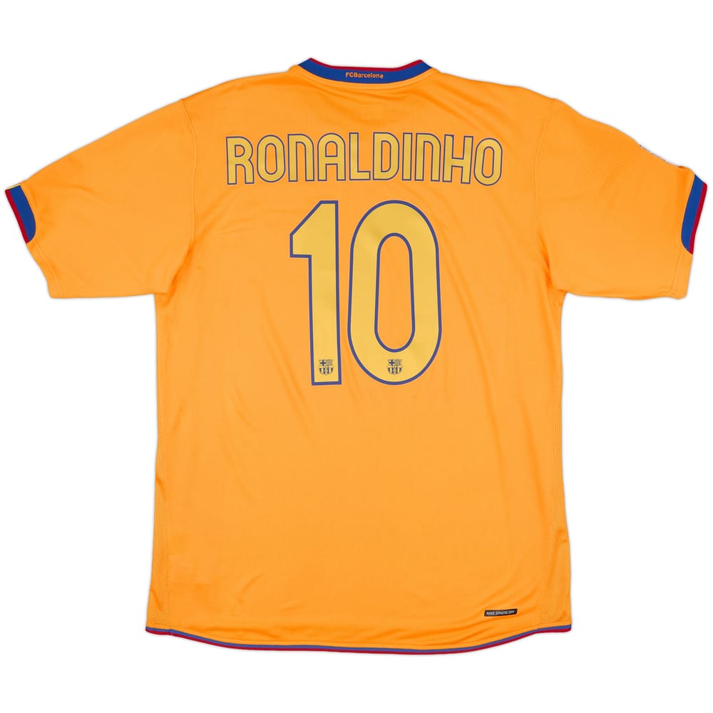 2006-08 Barcelona Away Shirt Ronaldinho #10 - 9/10 - (L)