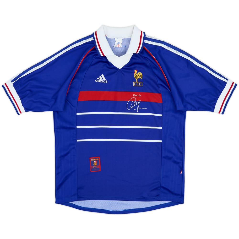 1998-00 France 'Pour Toi Youri Djorkaeff' Home Shirt - 8/10 - (M)