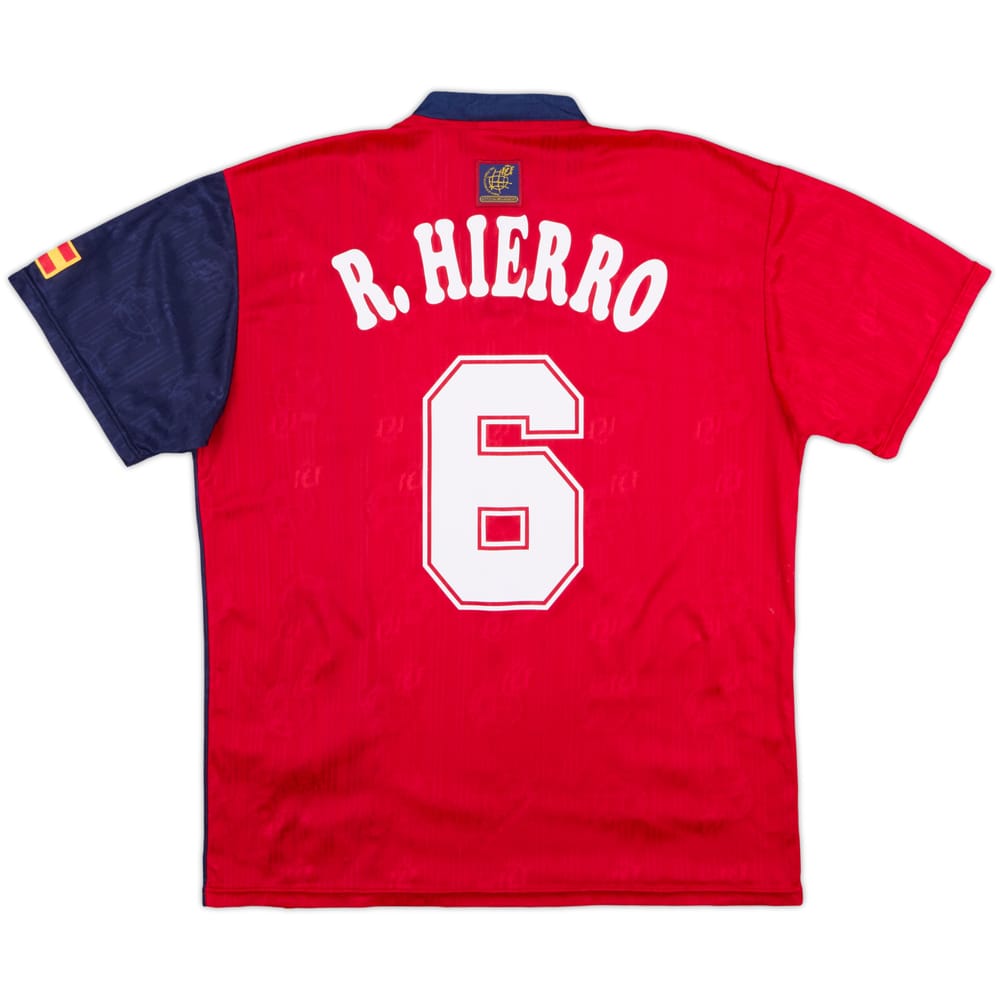 1996-98 Spain Home Shirt R.Hierro #6 - 8/10 - (L)