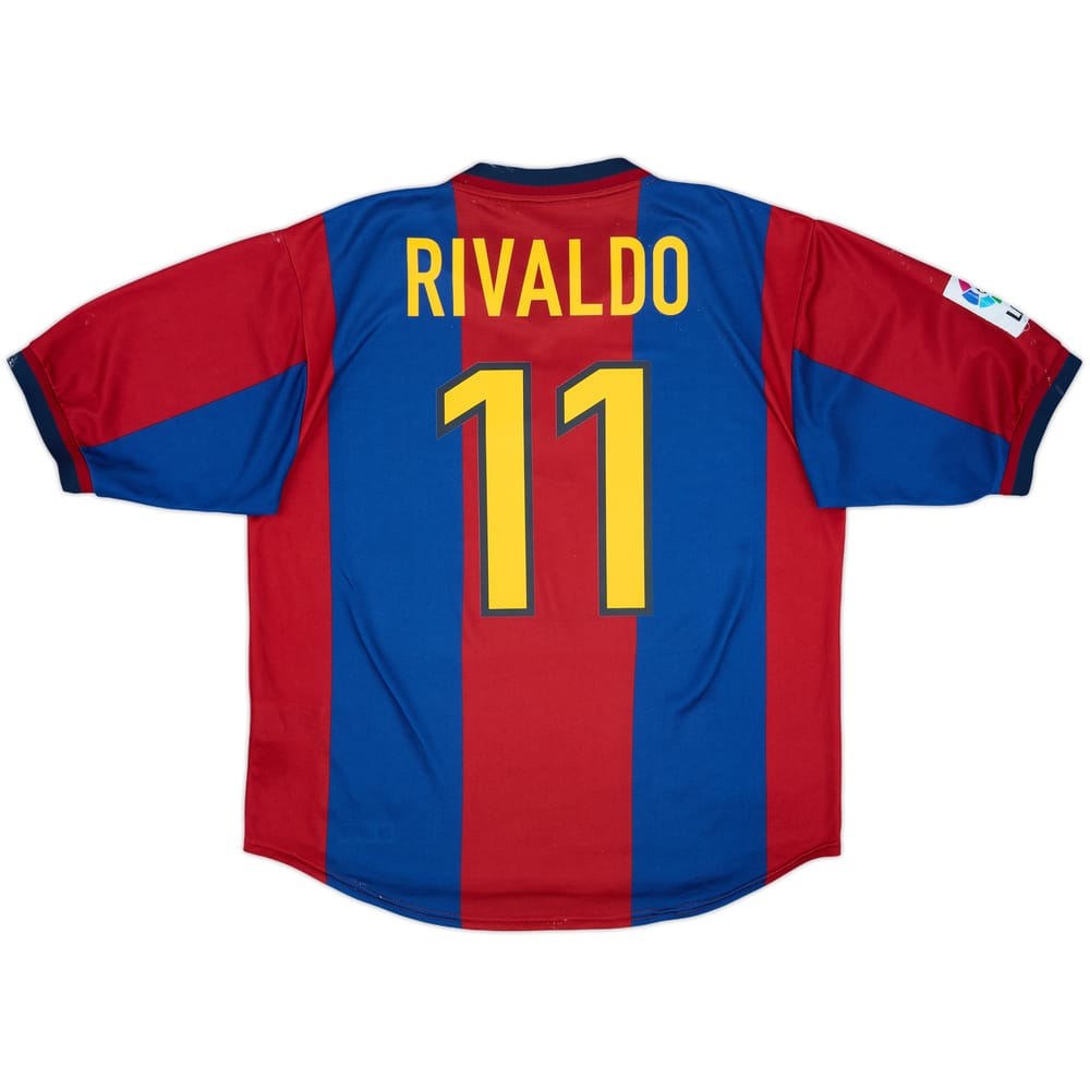 1998-00 Barcelona Home Shirt Rivaldo #11 - 7/10 - (L)