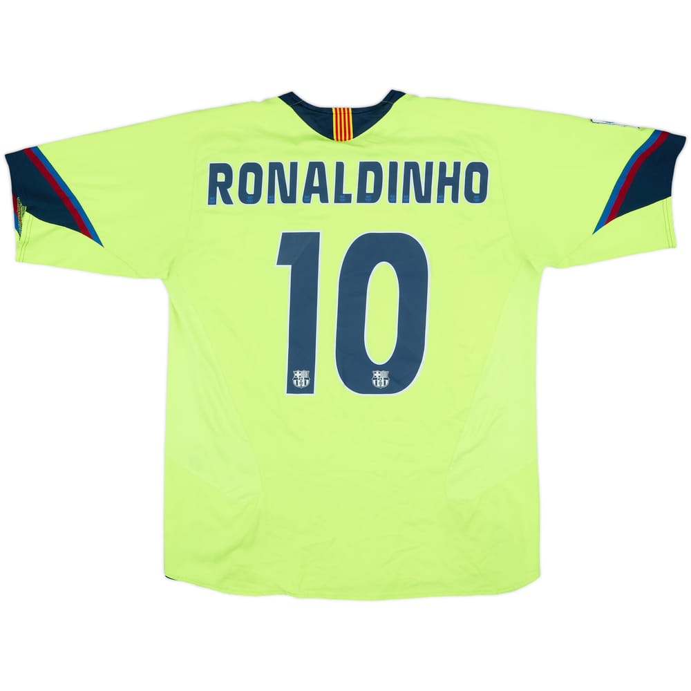 2005-06 Barcelona Away Shirt Ronaldinho #10 - 6/10 - (L)