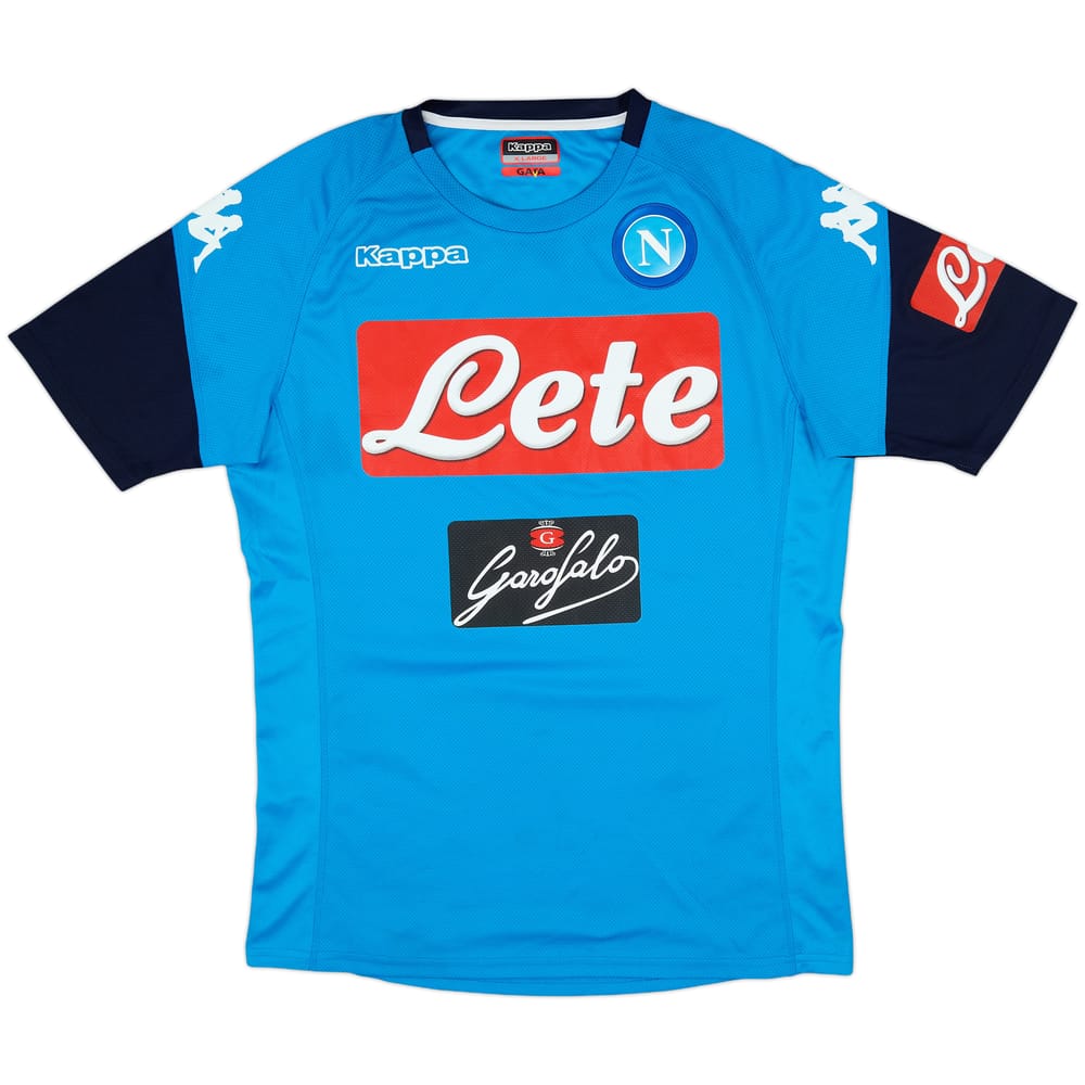2017-18 Napoli Kappa Training Shirt - 8/10 - (XL)