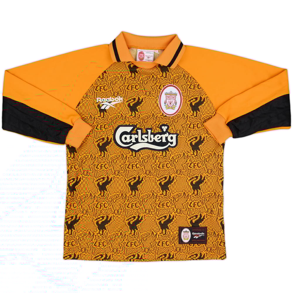 1996-97 Liverpool GK Shirt & Shorts - 8/10 - (L.Boys)
