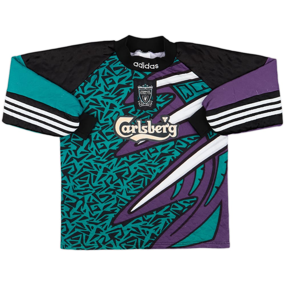 1995-96 Liverpool GK Shirt - 6/10 - (L.Boys)