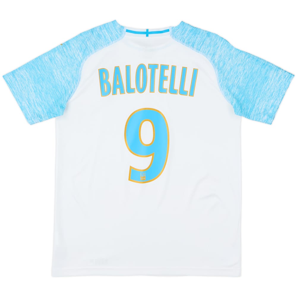 2018-19 Olympique Marseille Home Shirt Balotelli #9 - 8/10 - (XL.Boys)