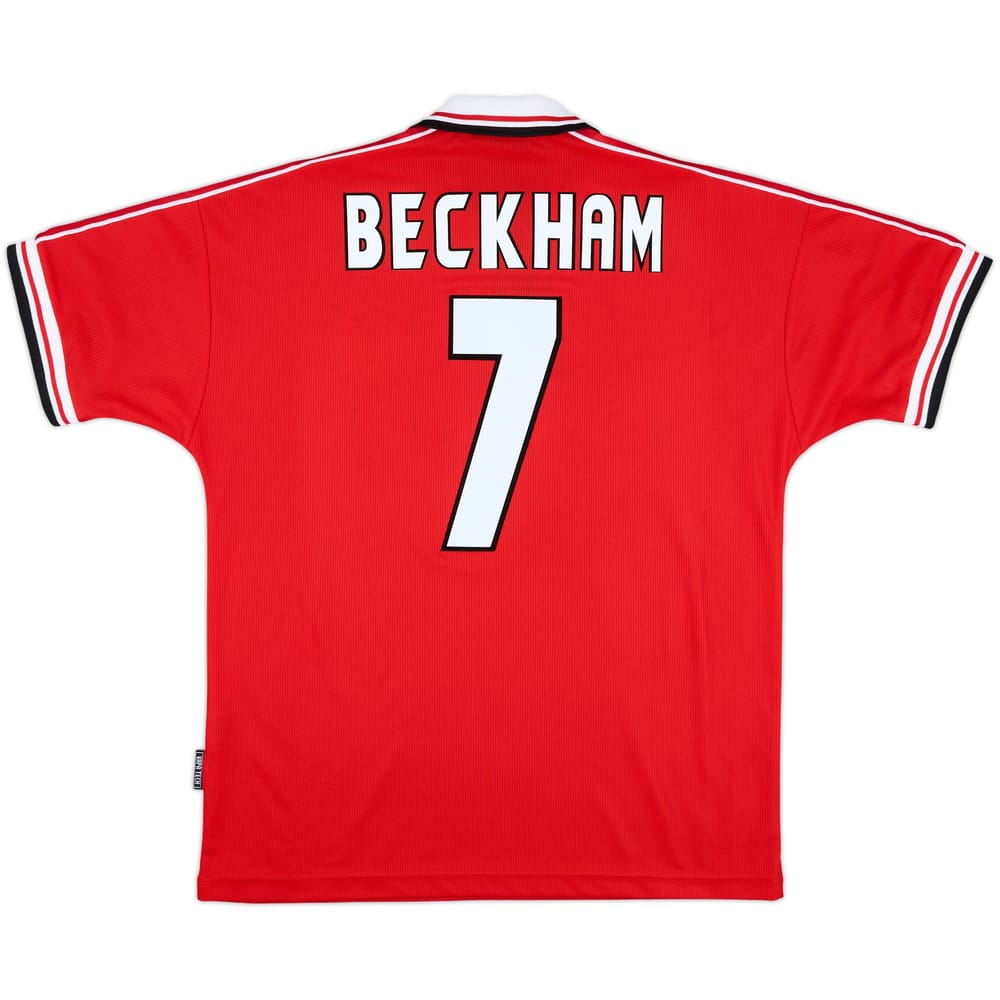 1998-00 Manchester United Home Shirt Beckham #7 - 10/10 - (L)