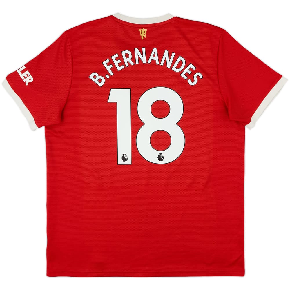 2021-22 Manchester United Home Shirt B.Fernandes #18 - 6/10 - (XL)