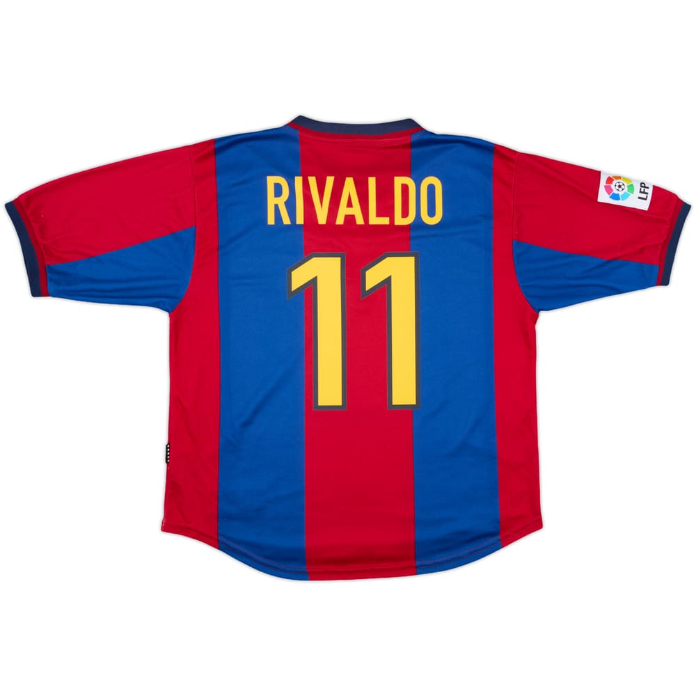 1998-00 Barcelona Home Shirt Rivaldo #11 - 8/10 - (L)