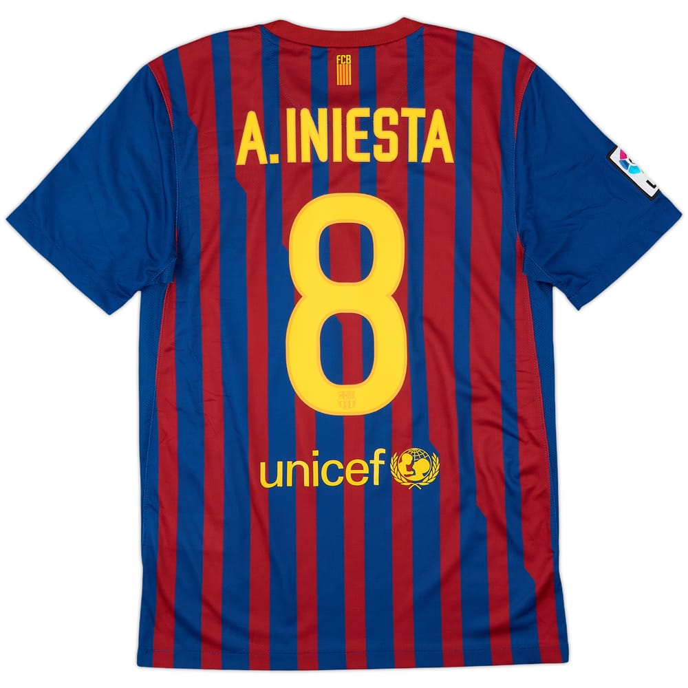 2011-12 Barcelona Home Shirt A.Iniesta #8 - 8/10 - (S)