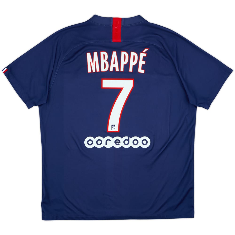 2019-20 Paris Saint-Germain Home Shirt Mbappe #7 - 8/10 - (XL)