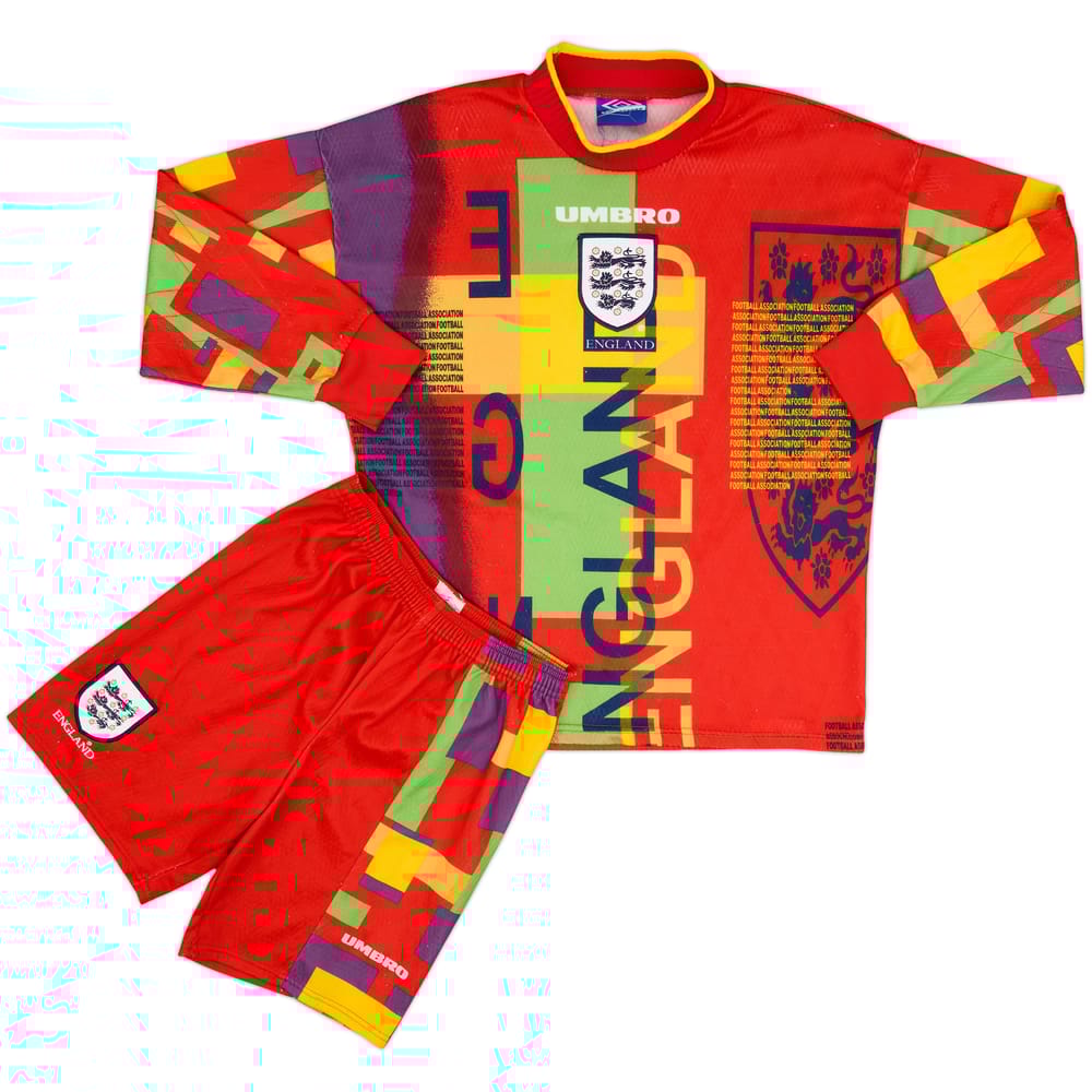 1995-96 England GK Shirt & Shorts #1 - 7/10 - (M)