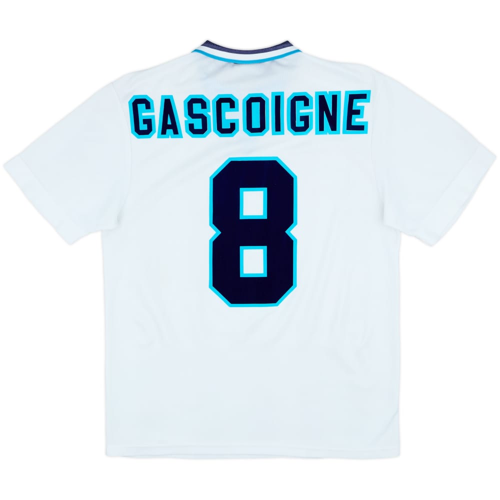 1995-97 England Home Shirt Gascoigne #8 - 9/10 - (L)