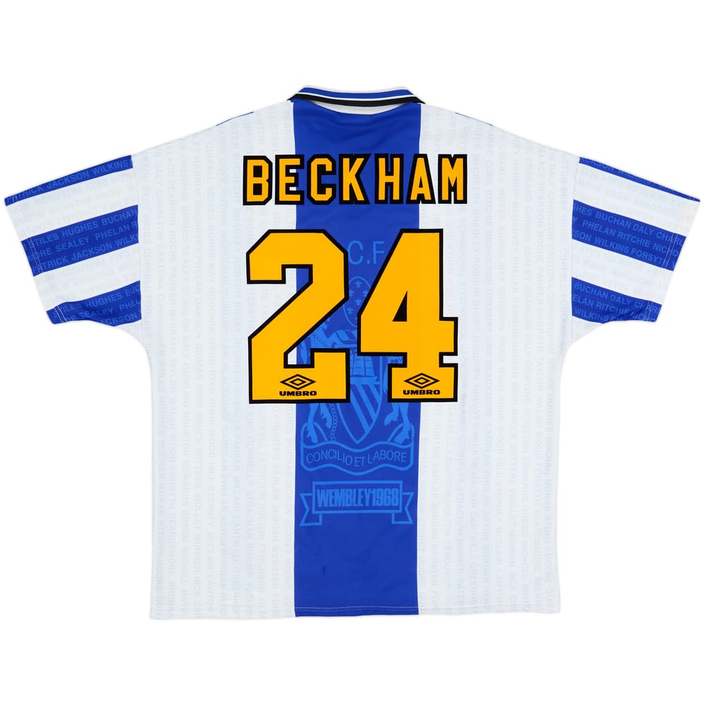 1994-96 Manchester United Third Shirt Beckham #24 - 9/10 - (XXL)