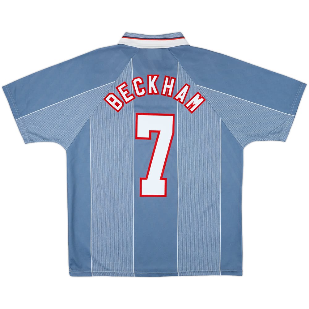 1996-97 England Away Shirt Beckham #7 - 8/10 - (L)