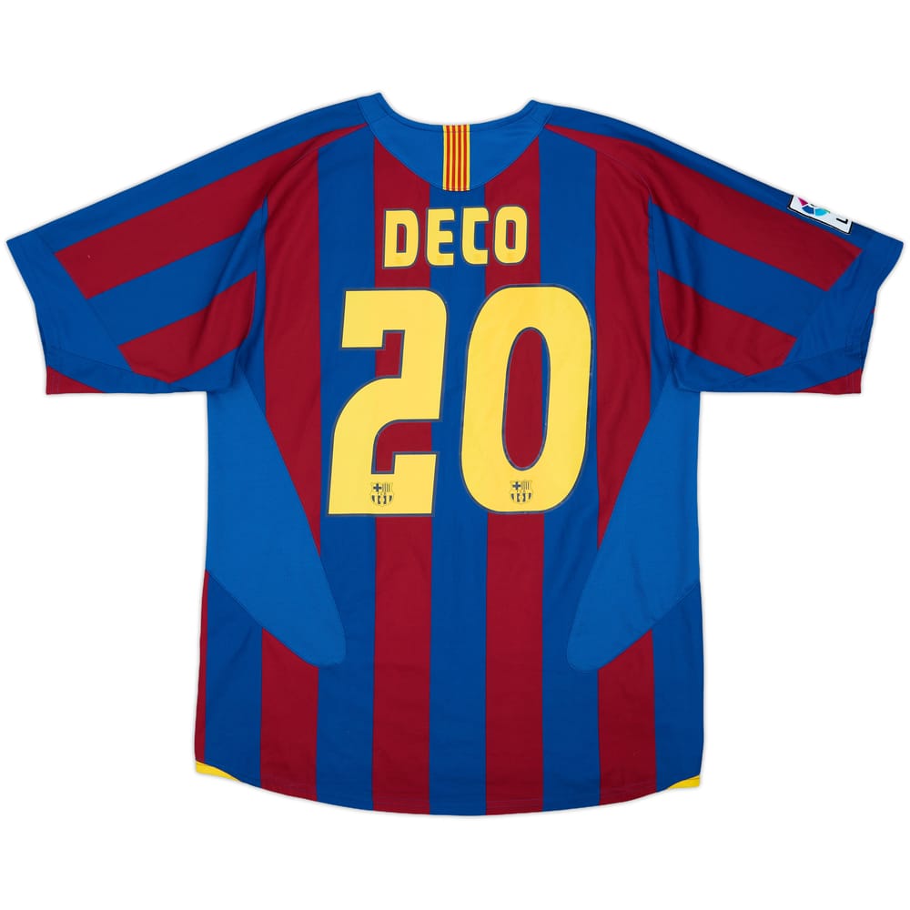 2005-06 Barcelona Home Shirt Deco #20 - 8/10 - (L)
