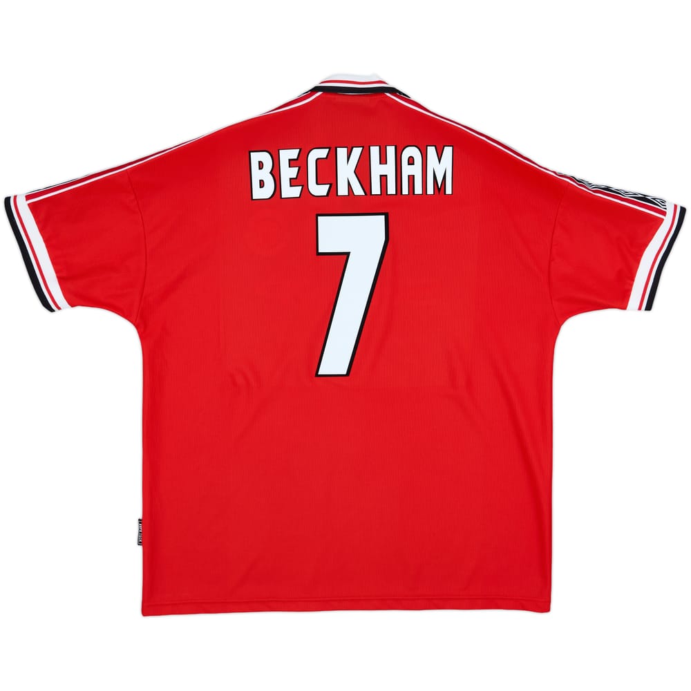 1998-00 Manchester United Home Shirt Beckham #7 - 8/10 - (XXL)