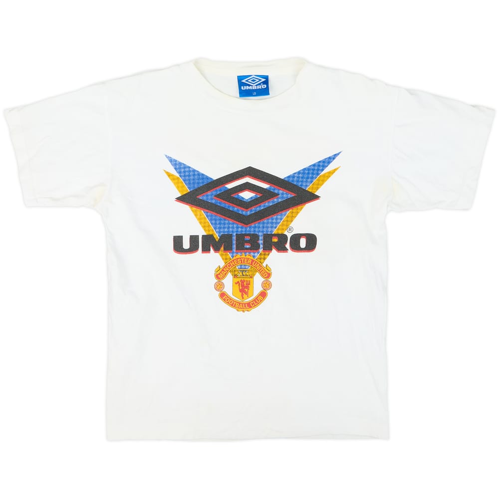 1992-94 Manchester United Umbro Cotton Tee - 7/10 - (L.Boys)