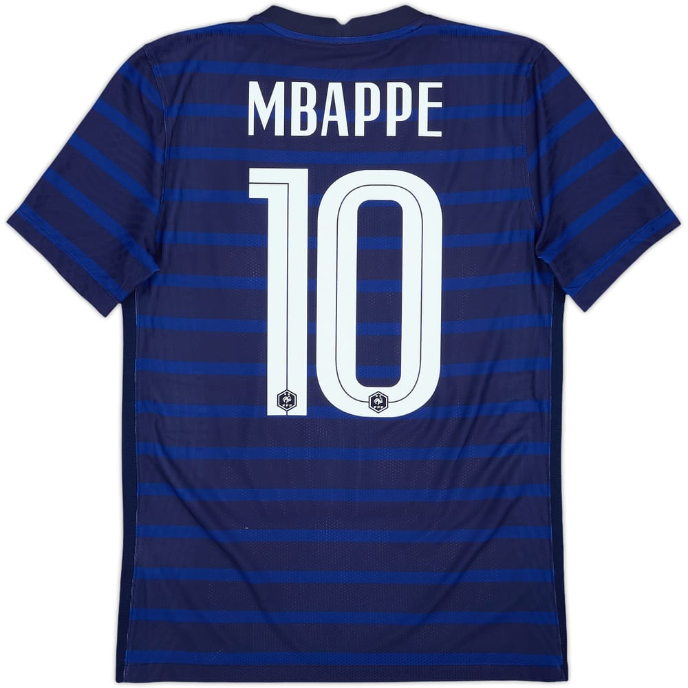 2020-21 France Authentic Home Shirt Mbappe #10 - 8/10 - (S)