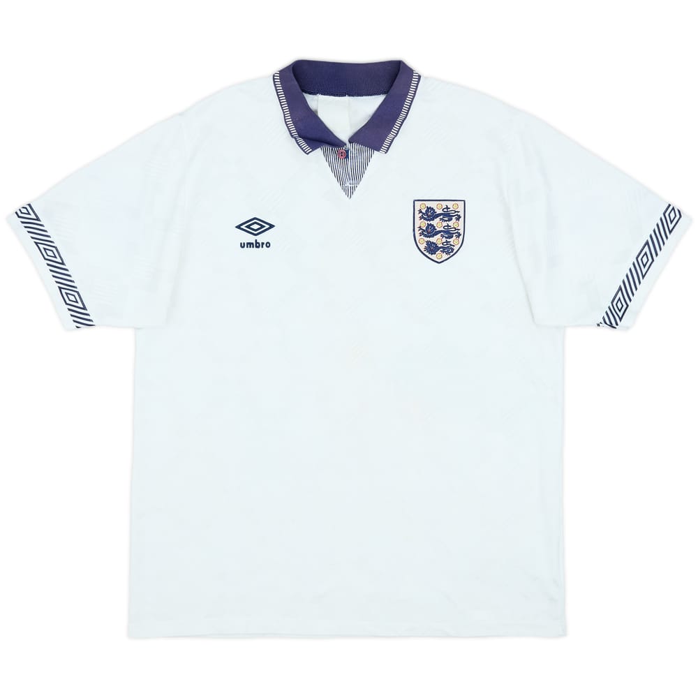 1990-92 England Home Shirt - 7/10 - (L)