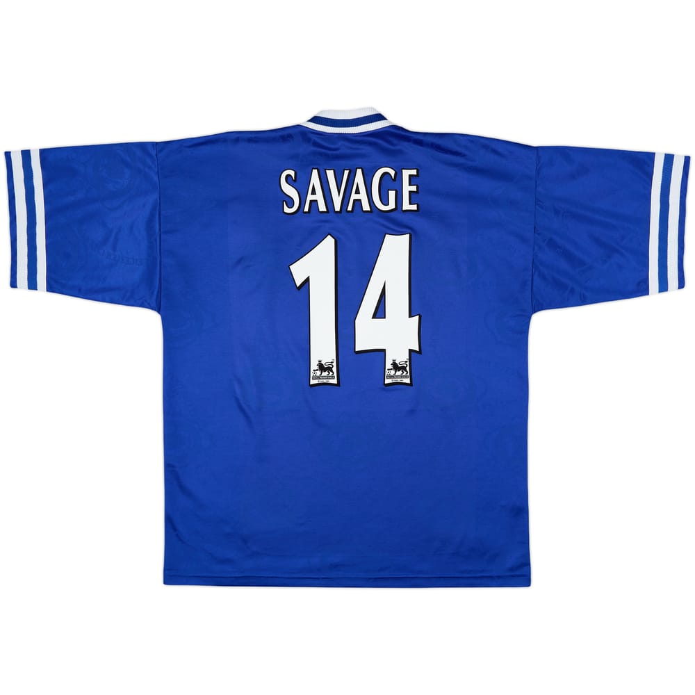 1996-98 Leicester Home Shirt Savage #14 - 9/10 - (L)