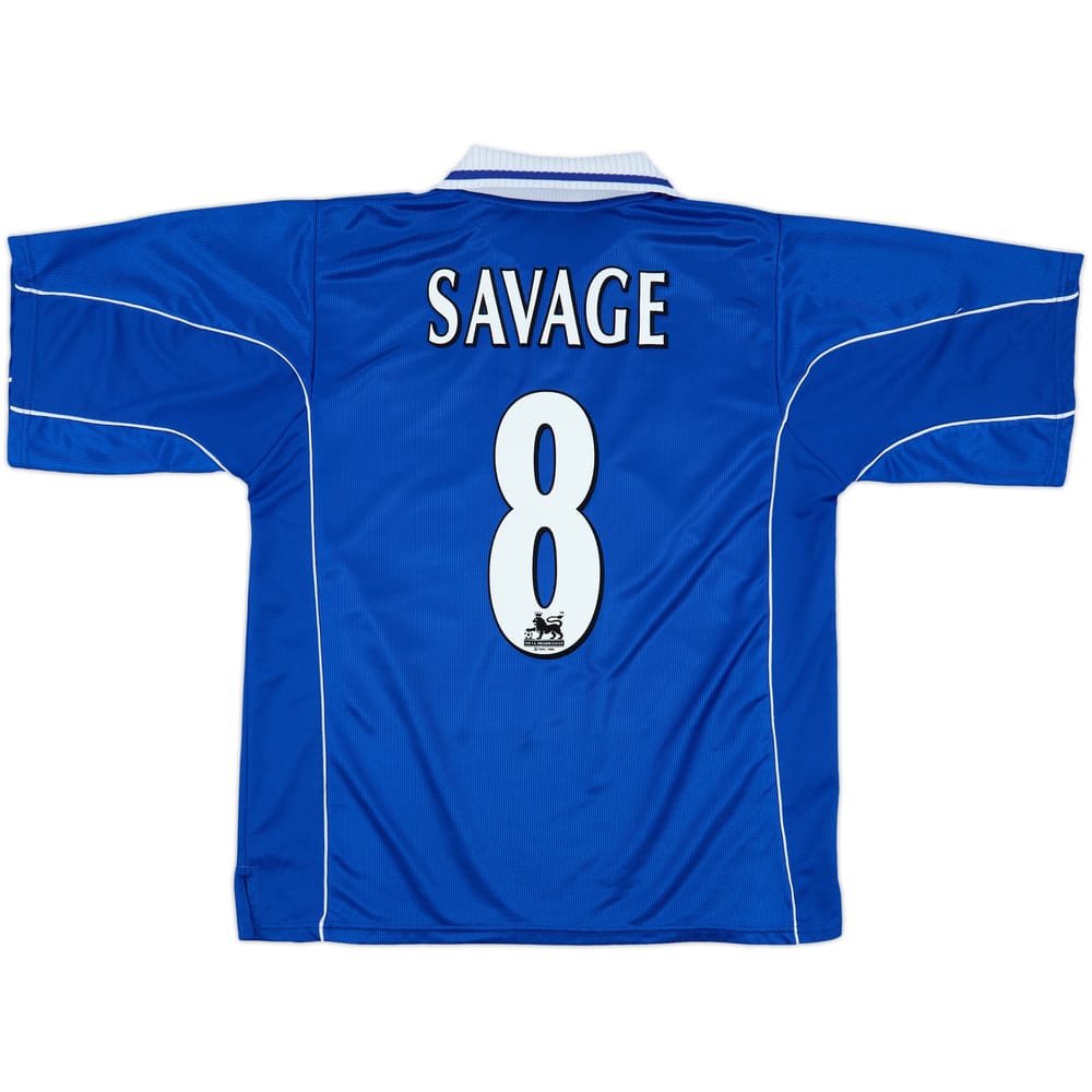 2001-02 Leicester Home Shirt Savage #8 - 8/10 - (L)