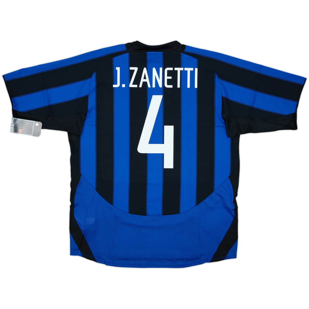 2003-04 Inter Milan Player Issue Home Shirt J.Zanetti #4 (XL)