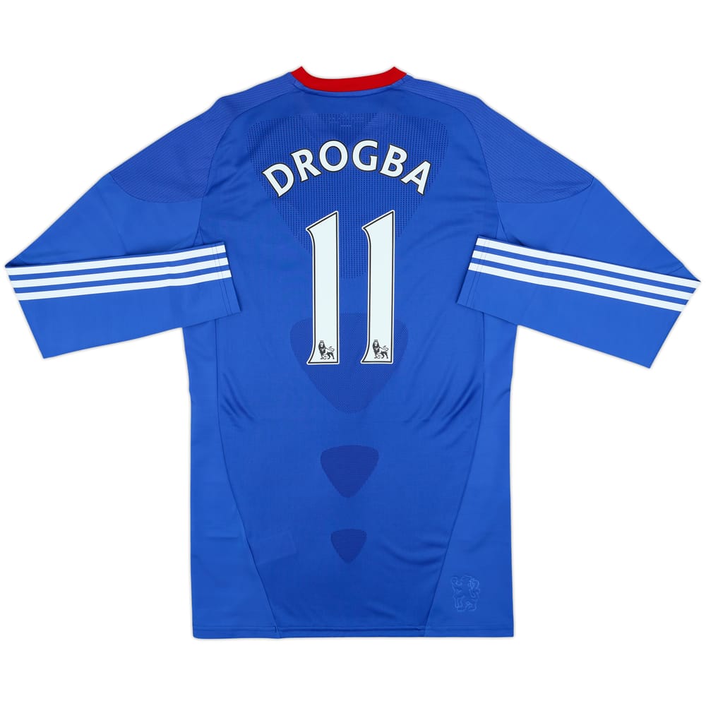 2010-11 Chelsea Player Issue TechFit Home L/S Shirt Drogba #11 (XL)