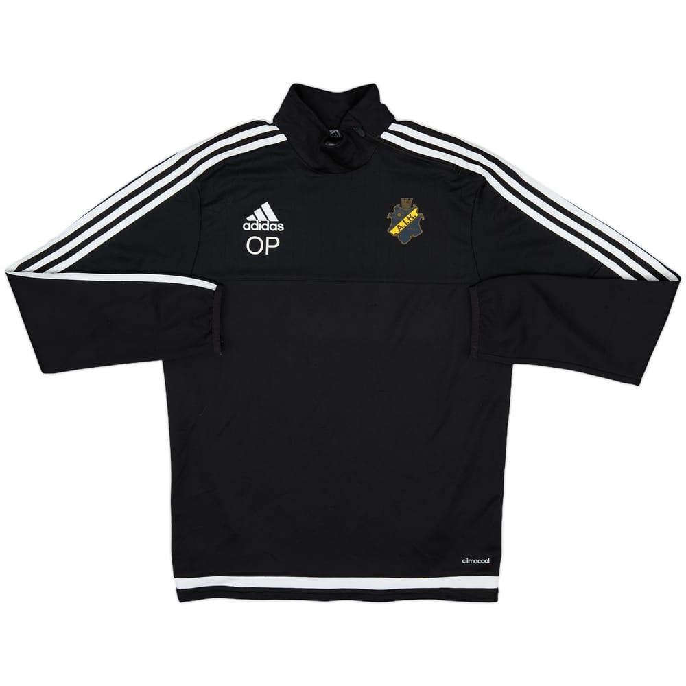 2014 AIK Stockholm Staff Issue adidas 1/4 Zip Drill Top OP - 8/10 - (S)