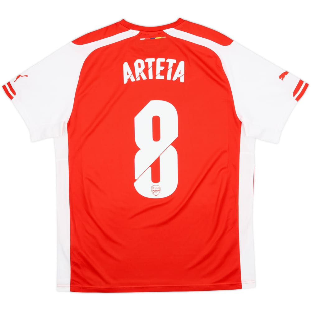 2014-15 Arsenal Home Shirt Arteta #8 - 8/10 - (L)