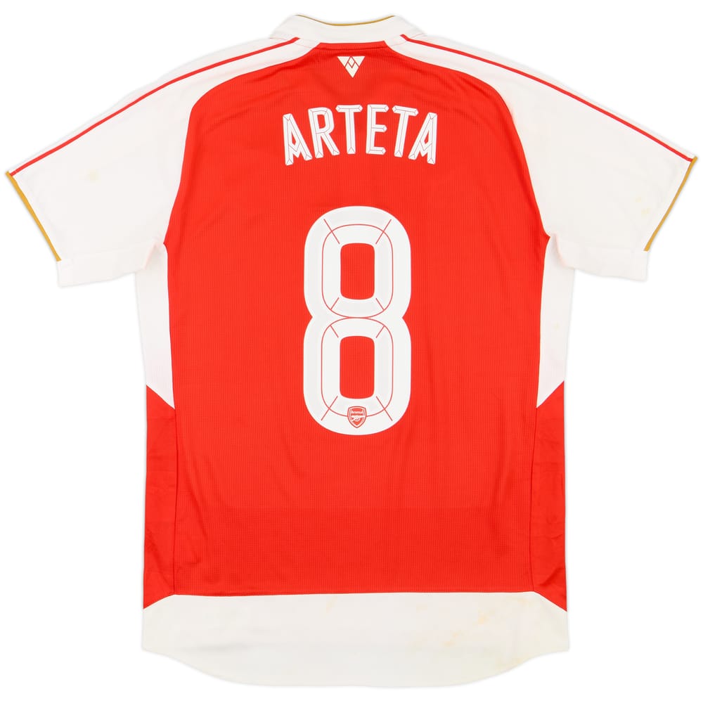 2015-16 Arsenal Home Shirt Arteta #8 - 6/10 - (M)