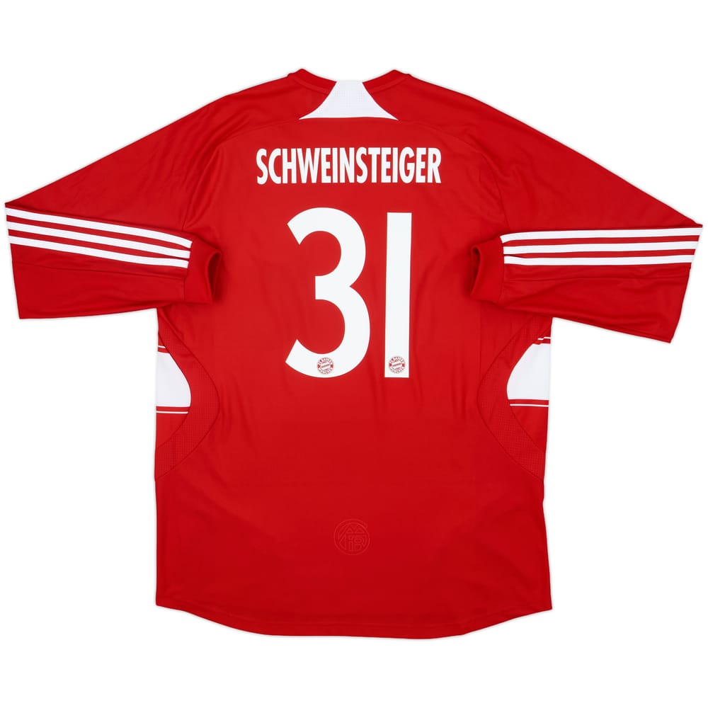 2008-09 Bayern Munich Player Issue Home L/S Shirt Schweinsteiger #31 - 8/10 - (XL)