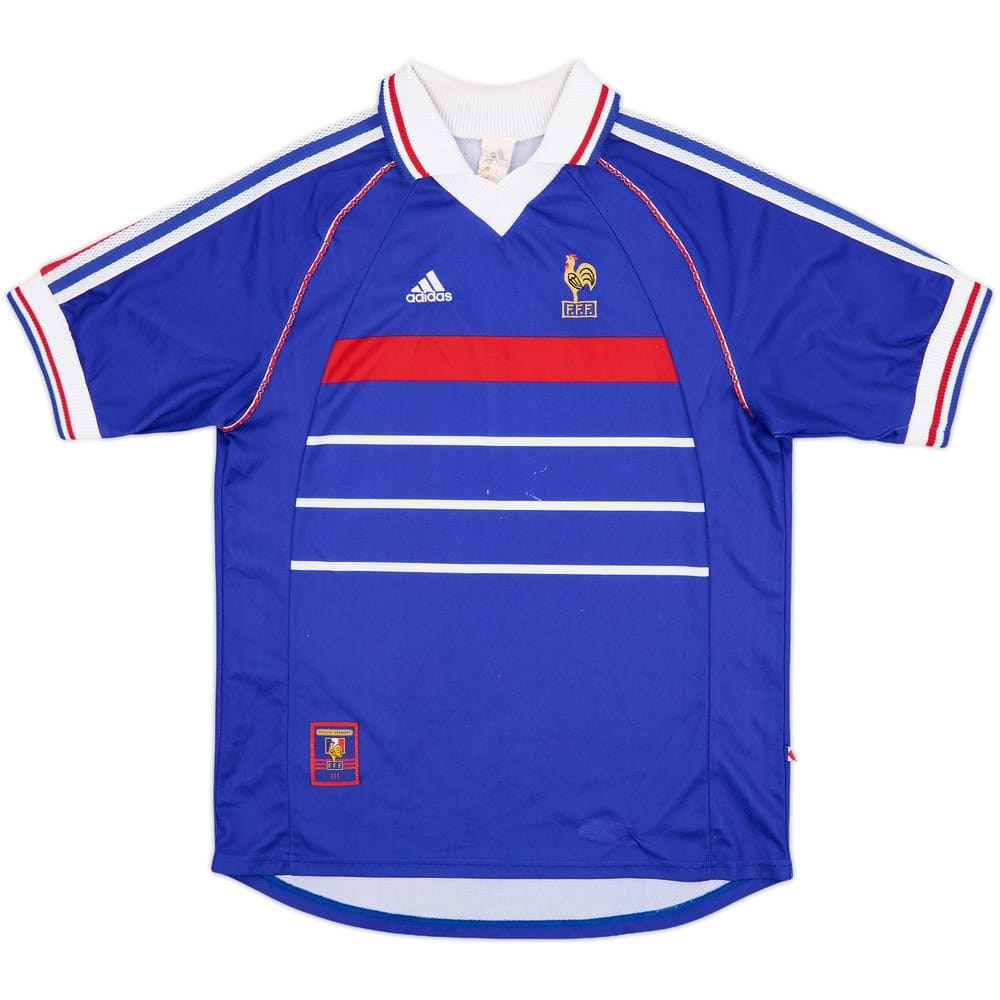 1998-00 France Home Shirt - 6/10 - (XL.Boys)